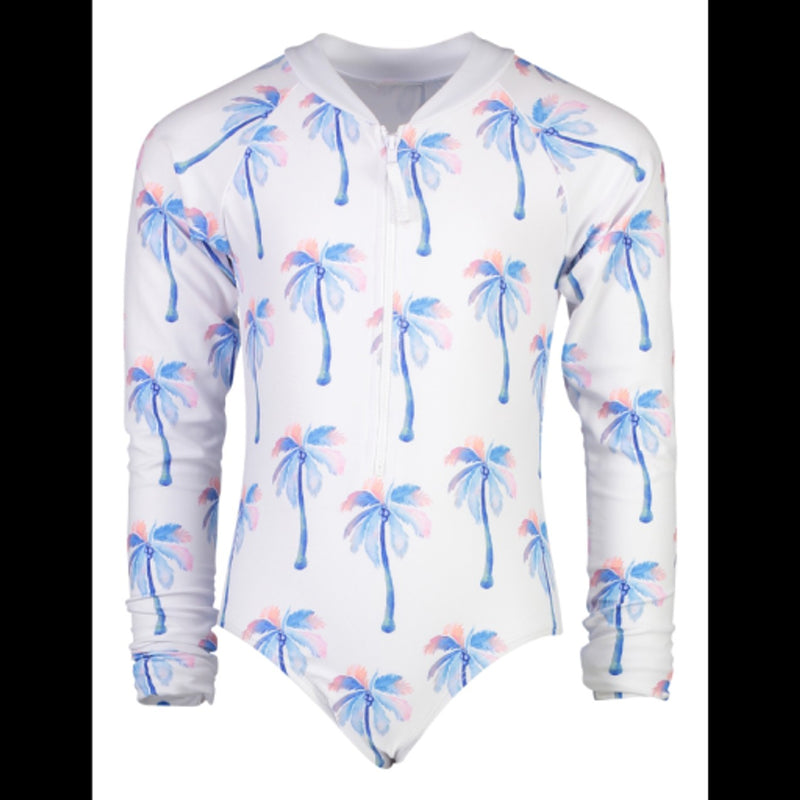Snapper Rock - Girls Moorings Palm Long Sleeve Surf Suit