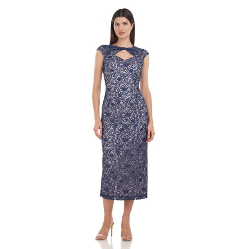 JS Collections - Womens Daniela Bow T-Length Dress
