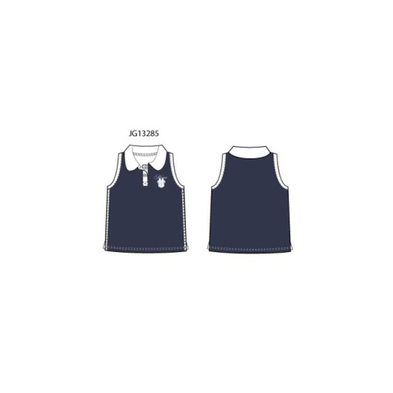 Janie and Jack - Girls K Nvy Pique Polo Top Disney