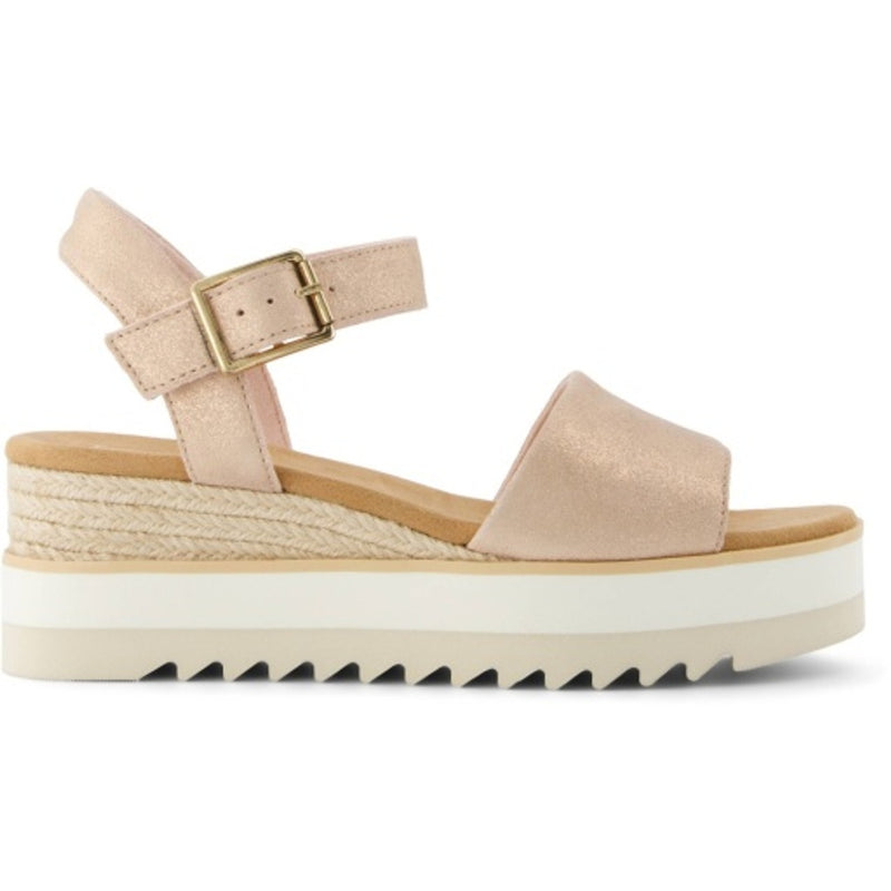 TOMS - Womens Diana Sandal - Pale Rose Metallic Suede