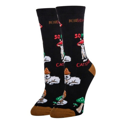 Oooh Yeah - Womens Cattitude-Womens Crew Socks