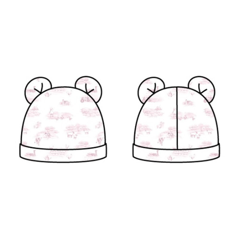 Janie and Jack - Baby G K Pink Farm Scenic Bear Ears Knit Cap Sig1