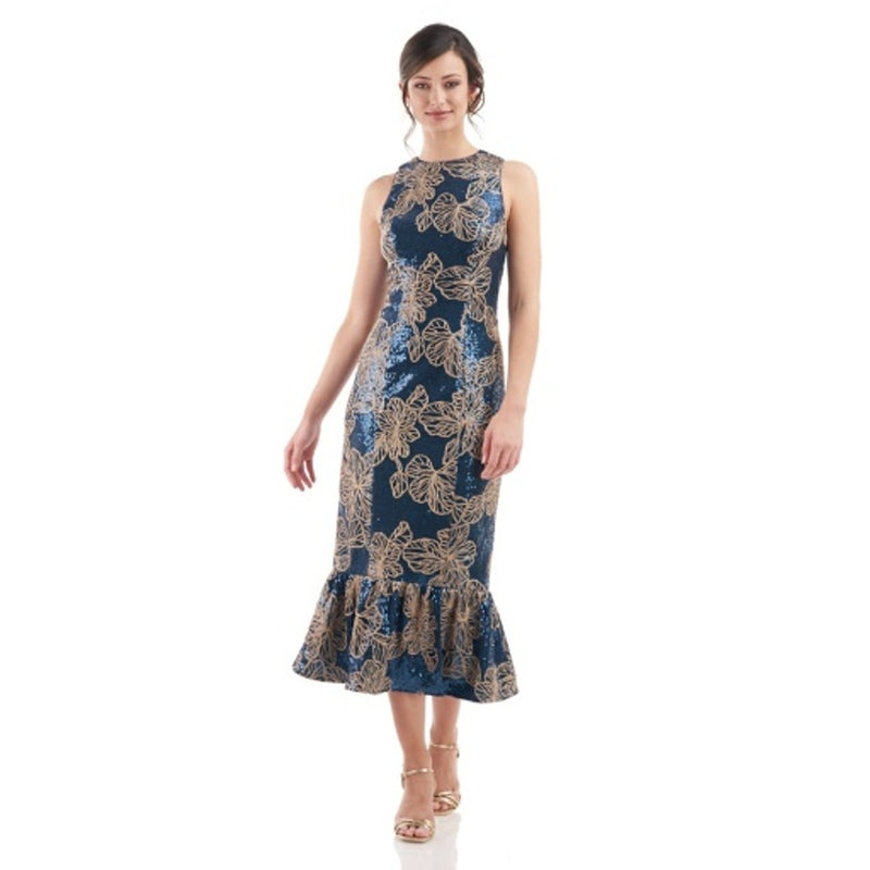 JS Collections - Womens Hannah Flounce T-Length Dress