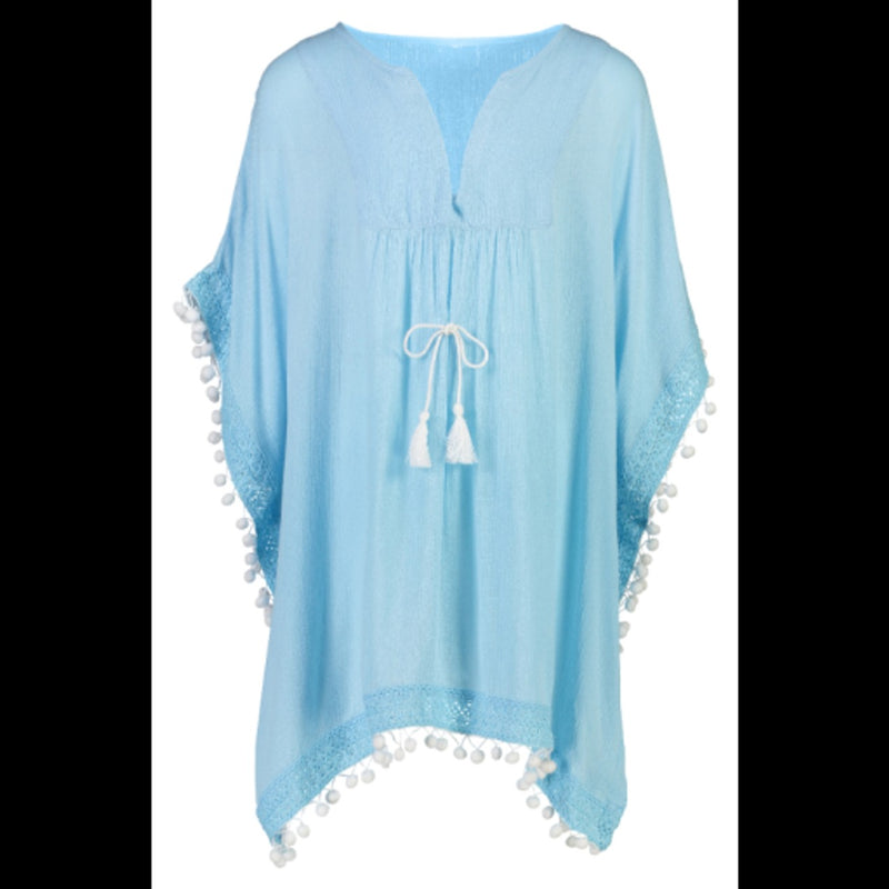 Snapper Rock - Girls Light Blue Batwing Kaftan
