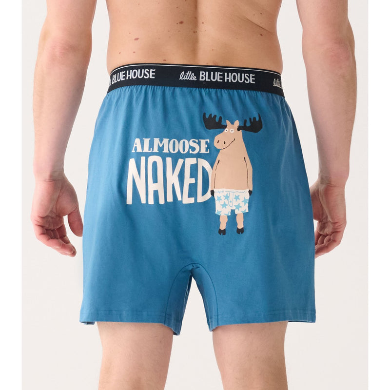 Little Blue House - Almoose Naked Mens Boxer Short