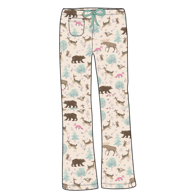 Little Blue House - Forest Creatures Womens Jersey Pajama Pants