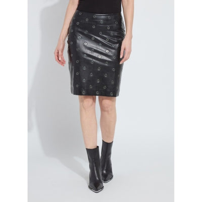 Lysse - Womens Leonette Grommet Vegan Leather Skirt