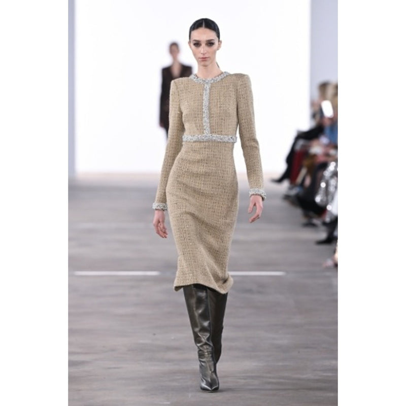 Badgley Mischka - Womens Tweed Pearl Trim