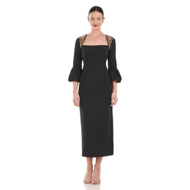 JS Collections - Womens Sahara Beaded Tea Length Dress