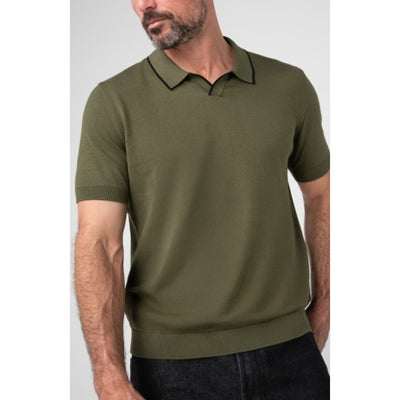 Liverpool Los Angeles - Mens S/S Johnny Collar Sweater with Tipping