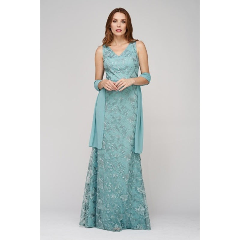JS Collections - Womens Rosemary a-Line Gown
