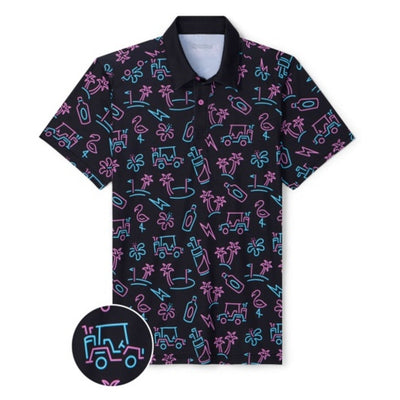 Tipsy Elves - Mens Glowing Game Golf Polo