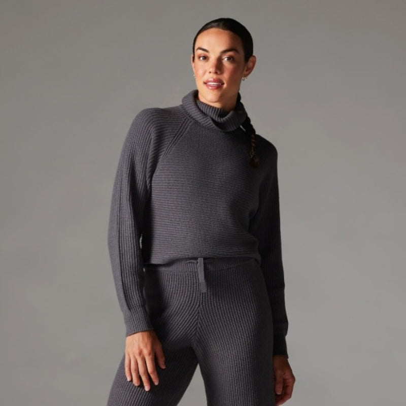 Thirty Three Threads - Unisex Alpine Knit Turtle Neck Rose