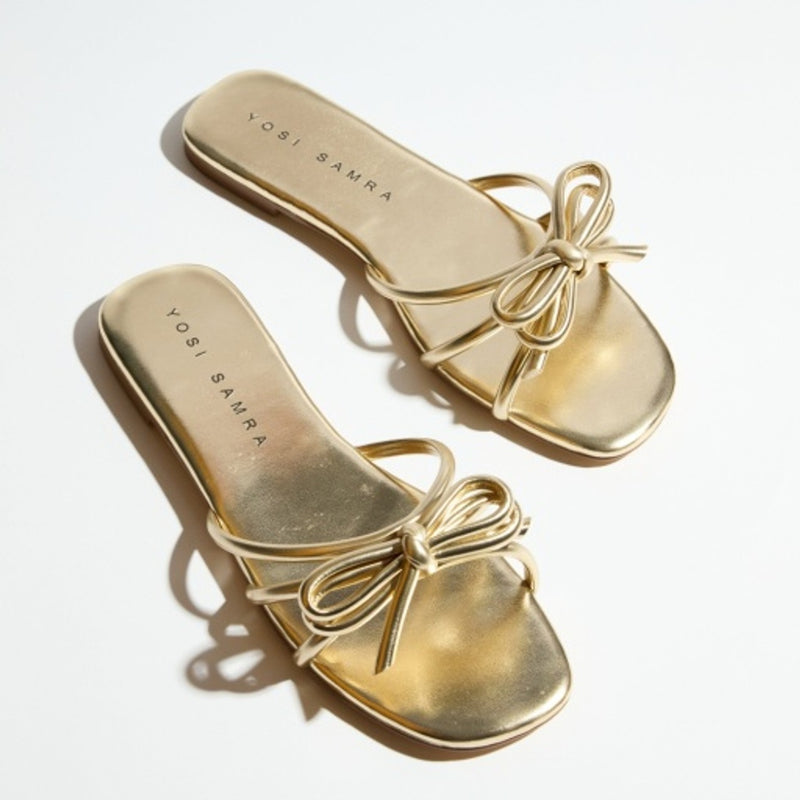 Yosi Samra - Womens Nicole Bow Slide Sandal