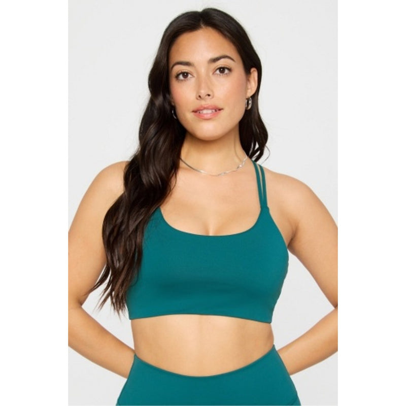 Fabletics - Womens Principal Low Impact Bra - Green Abyss