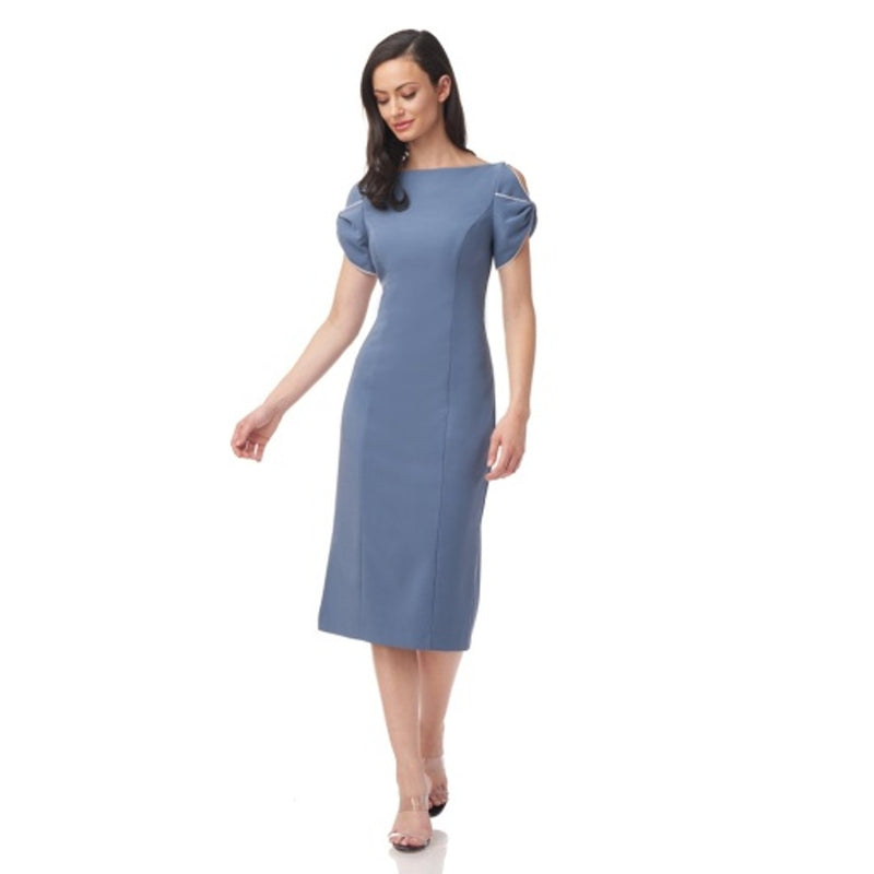 JS Collections - Womens Charlie Bow Sleeve Midi Dress