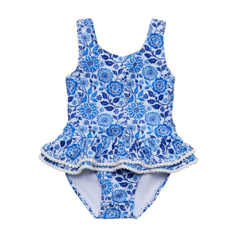 Snapper Rock - Girls Bluebell Blooms Skirt Swimsuit