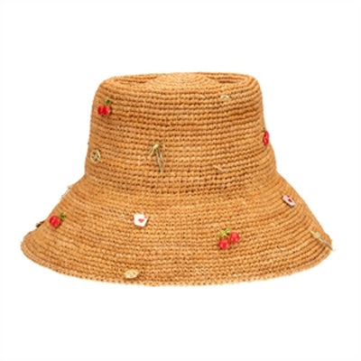 San Diego Hat Company - Charm Womens Crochet Raffia Bucket Hat