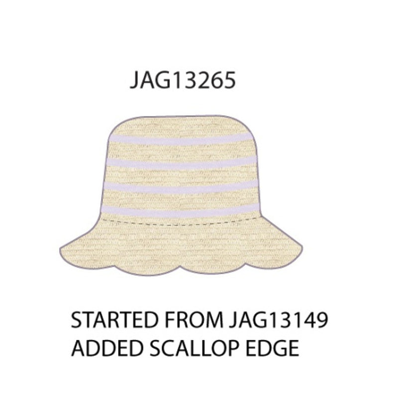 Janie and Jack - Kids G Prpl Strp Straw Hat Spbk