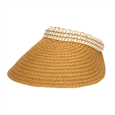 San Diego Hat Company - Poppy Womens Wide Brim Paper Braid Visor