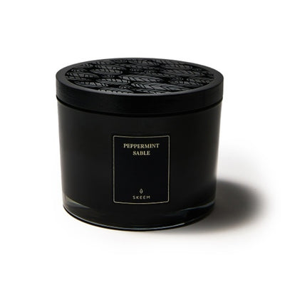 Skeem - Unisex Peppermint Sable Obsidian Triple Wick Candle