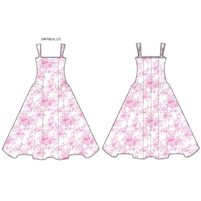 Janie and Jack - Girls with X Pnk Toile Adult Dress E1