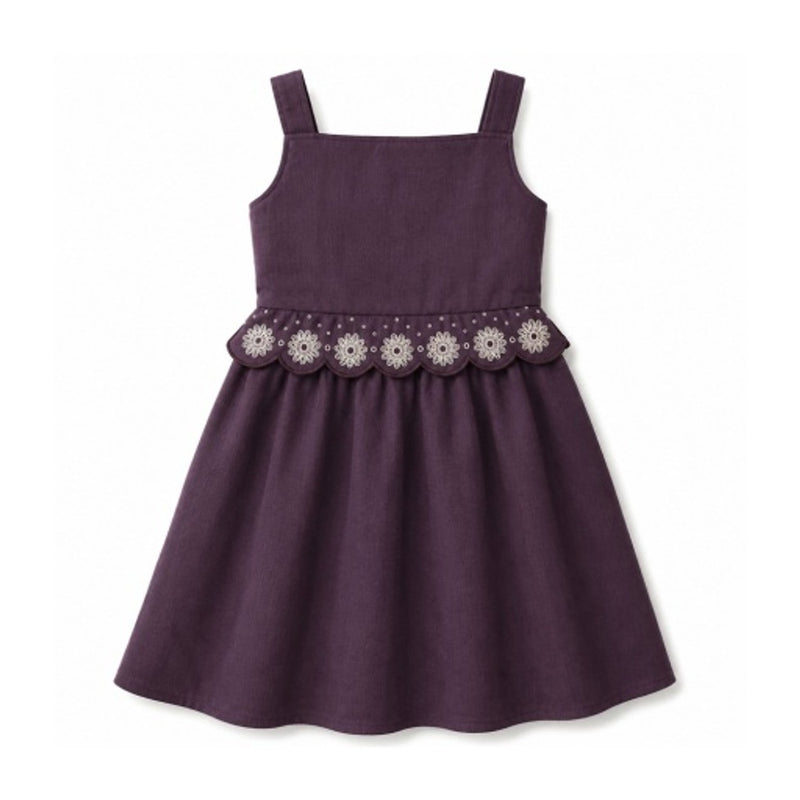 Hope & Henry - Girls Linen Peplum Sundress with Embroidery
