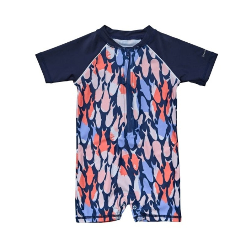 Snapper Rock - Boys Fish Frenzy Short Sleeve Sunsuit