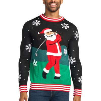 Tipsy Elves - Mens Golfing Santa Sweater