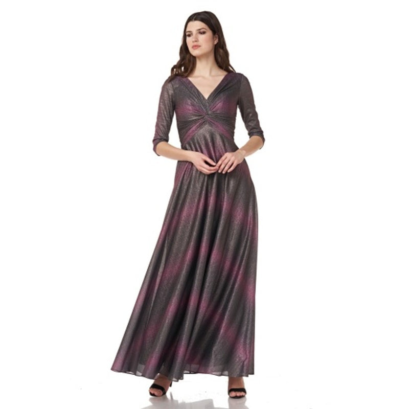 JS Collections - Womens Metallic Twist Gown