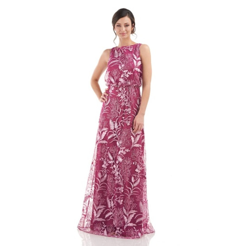 JS Collections - Womens Rita Boat Neck Blouson Gown