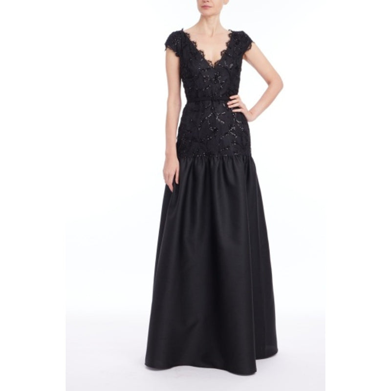Badgley Mischka - Womens Lace Drop Waist