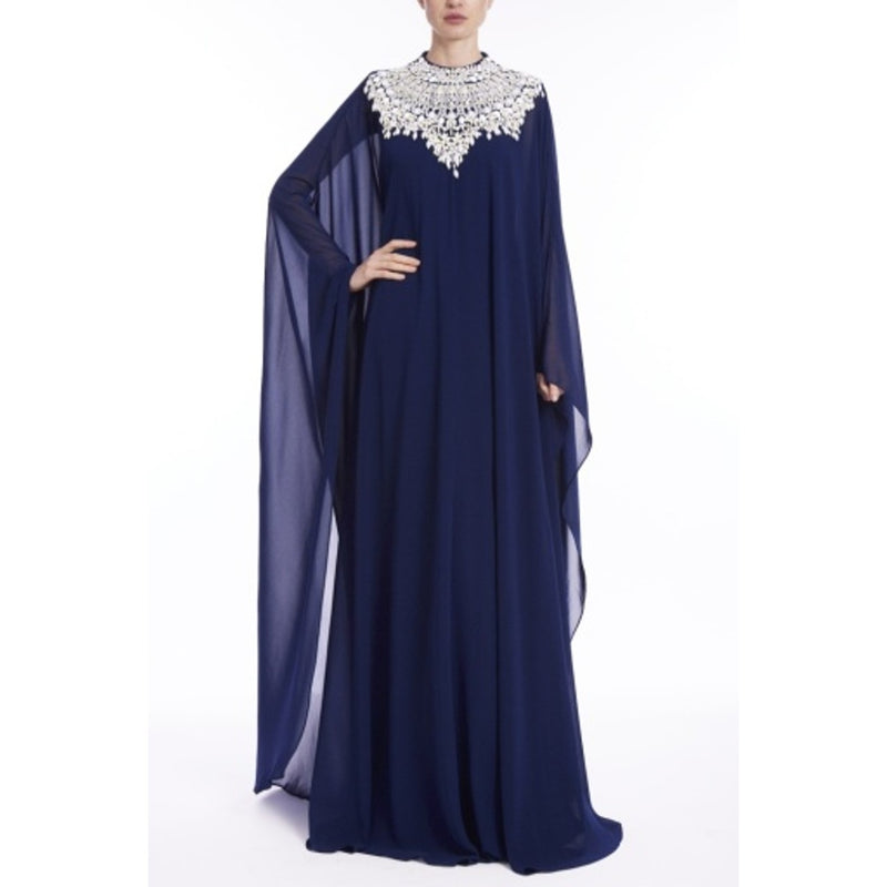 Badgley Mischka - Womens Bead Yoke Caftan