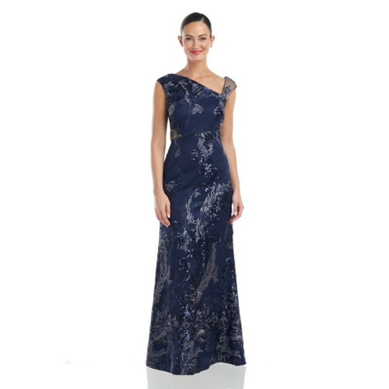 JS Collections - Womens Roberta Asymmetric Gown