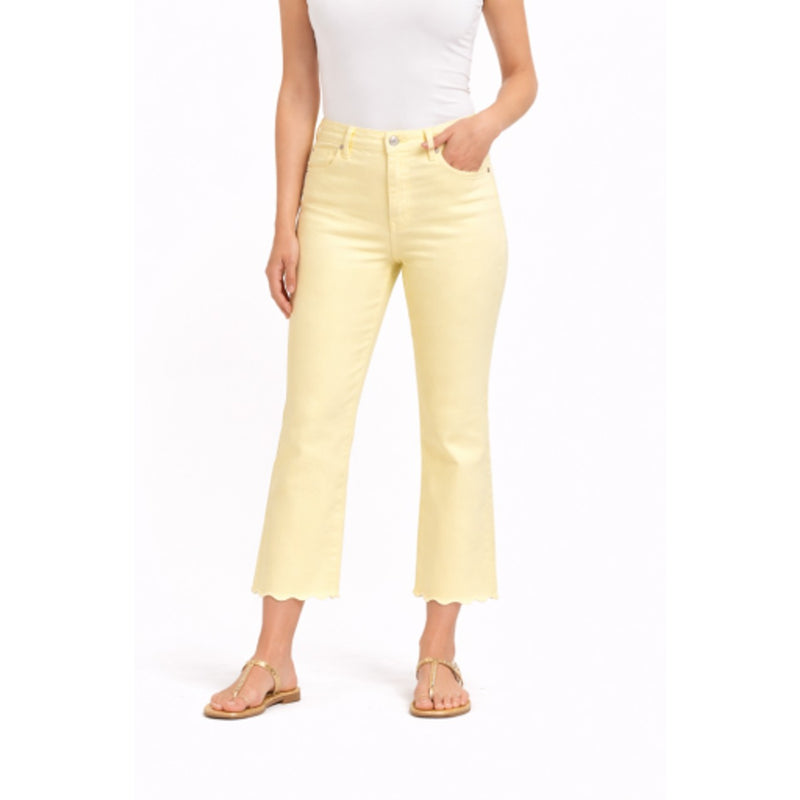 1822 Denim - Womens 25" Slim Crop with Scalloped Hem