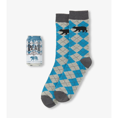Little Blue House - Ice Cold Bear Mens Beer Can Socks
