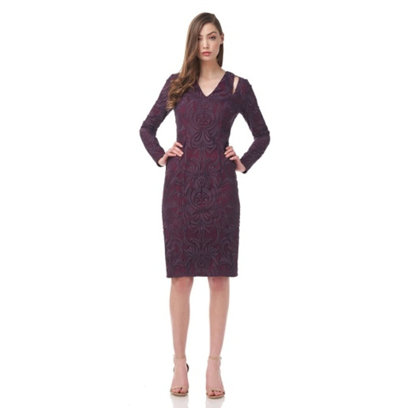 JS Collections - Womens Raya Cut Out Knee Length Dress