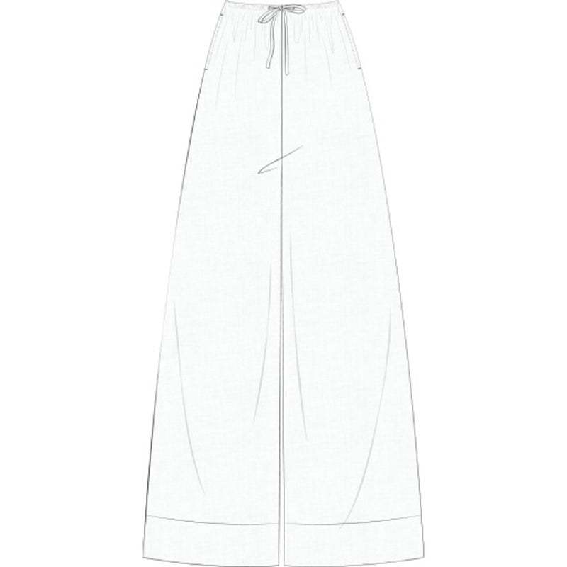 Onia - Womens Air Linen Wide Leg Drawstring Pant
