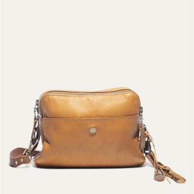 WILL Leather Goods - Womens Everyday Double Zip Leather Crossbody