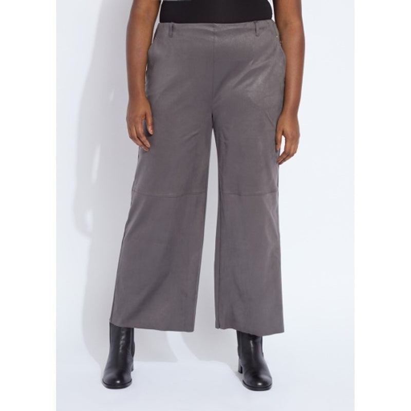 Lysse - Womens Amina Patenet Foil Vegan Suede Pant Curvy