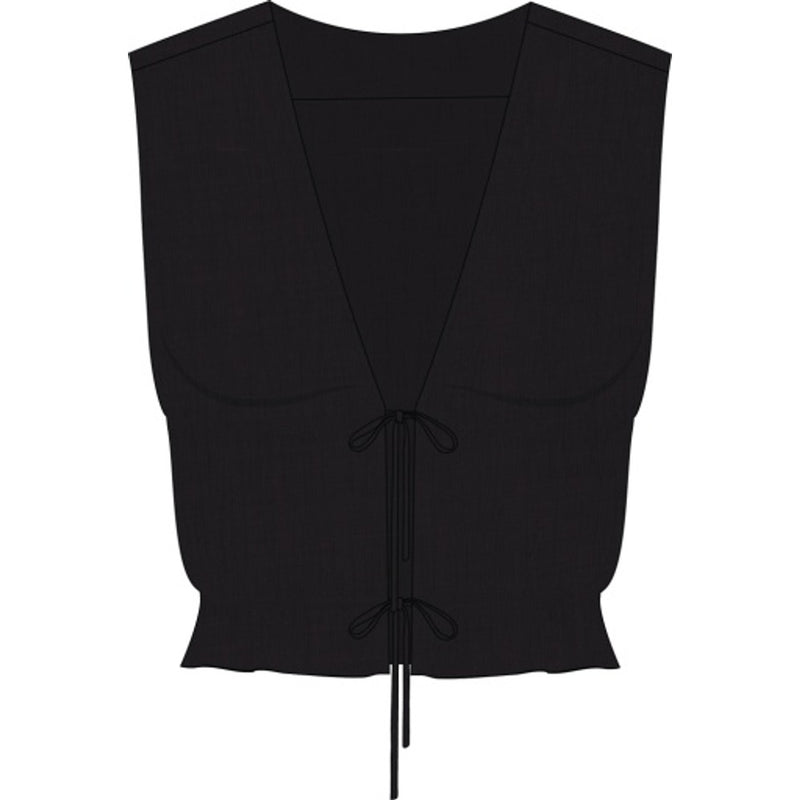Onia - Womens Air Linen Tie Front Top