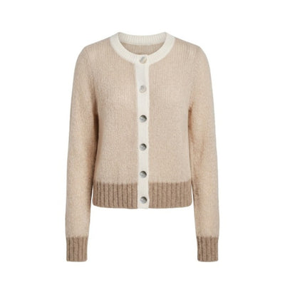 Liverpool Los Angeles - Womens L/S Crew Neck Color Block Cardigan Sweater