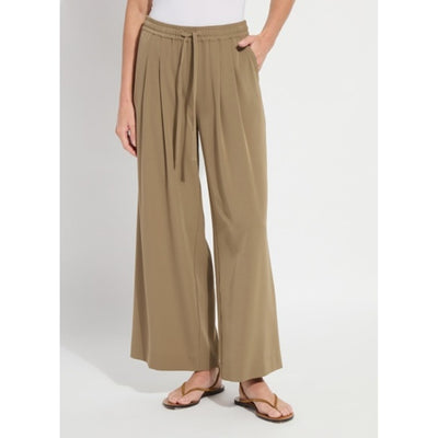 Lysse - Womens Mae Pleated Drawstring Wide Leg Pant Curvy