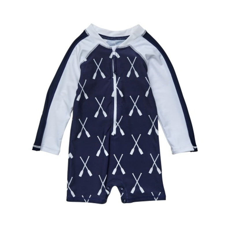 Snapper Rock - Boys Riviera Rowers Long Sleeve Sunsuit