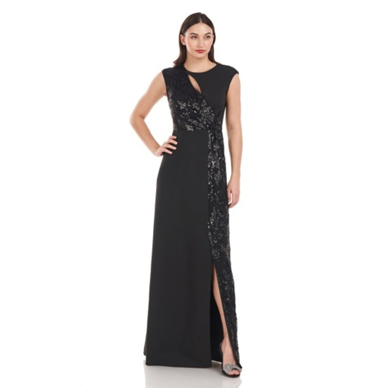 JS Collections - Womens Rhea Cutout a-Line Gown