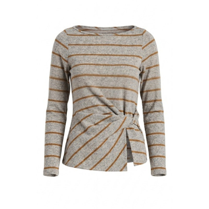 Liverpool Los Angeles - Womens Long Slv Boat Neck Knit Top with Twist Detail