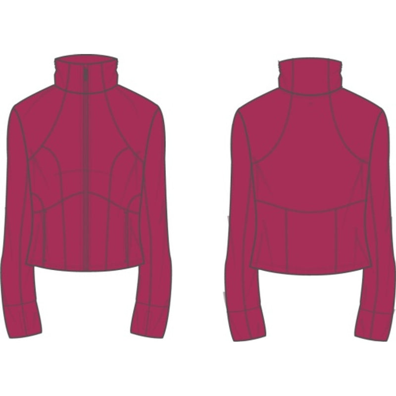 Fabletics - Womens Perfect Storm Cropped Train Jacket - Rouge