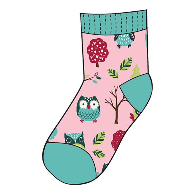 Little Blue House - Owls Kids Crew Socks