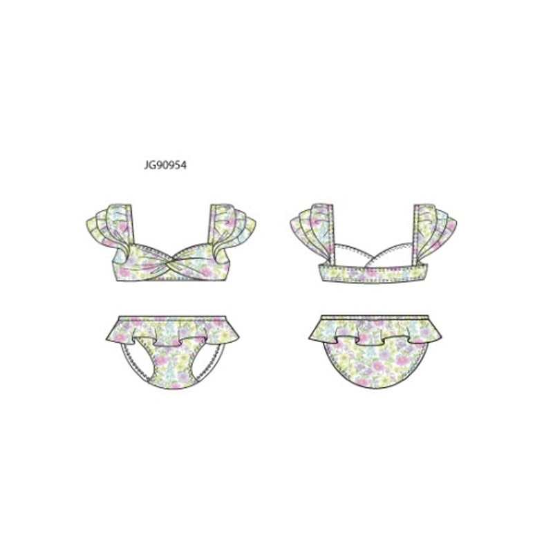 Janie and Jack - Girls K X Multi Flrl 2pc Swim Spbk