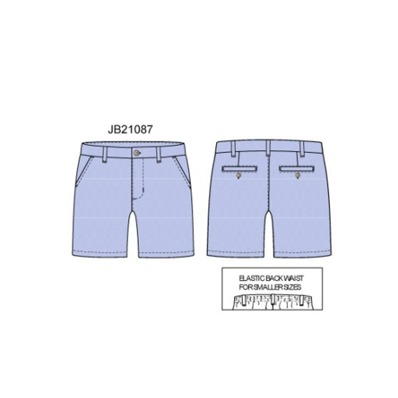 Janie and Jack - Boys with Lt Blue Oxford Ff Short Spbas